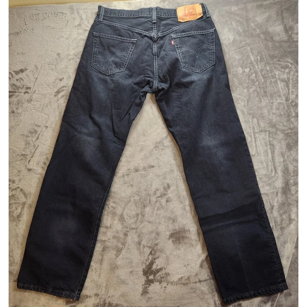 Levis 501 Jeans Mens 36x32 Blue Button Fly  Straight Made In Mexico VTG